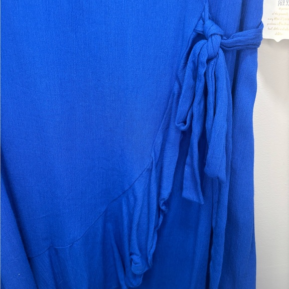 Altar'd State Blue Ruffled Wrap Sundress - Picture 4 of 5